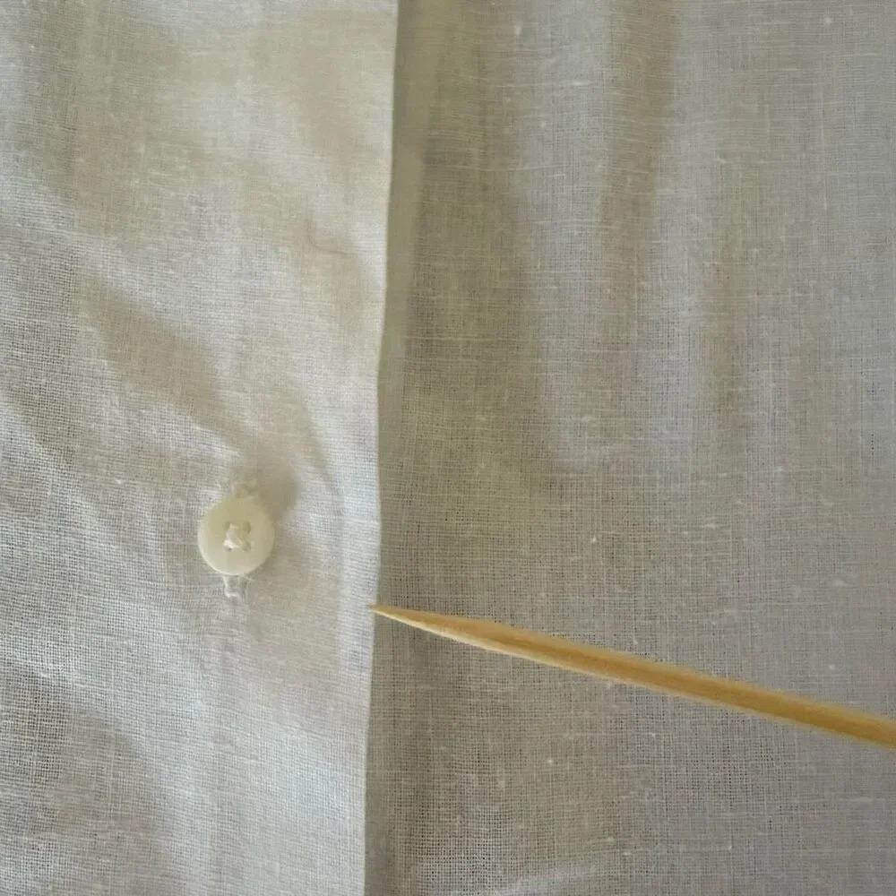Lands’ End White Linen Blouse | British Hong Kong | Size 14 Classic